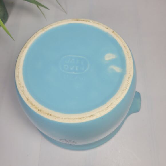 Vintage Cameron/Cronin Pottery Dutch Blue Tulip Bean Pot Casserole - Picture 4 of 6